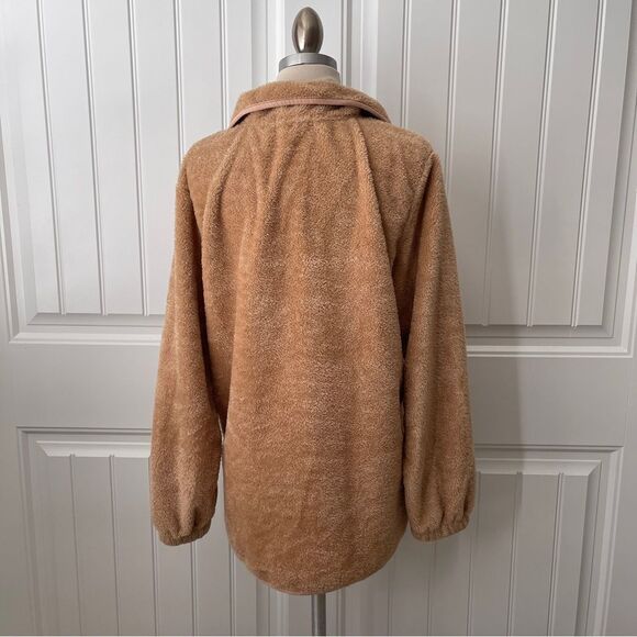 Pink Lily Tan Quarter Zip Sweater - Picture 5 of 9